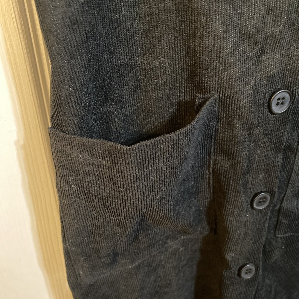 Shein Overall Corduroy, Dress Size S Pockets Mini Adjustable Black - Picture 10 of 11